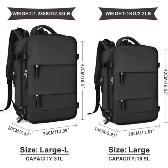 Large Travel Backpack For Women Men,Carry On Backpack,Hiking Backpack Waterproof - Picture 3 of 7